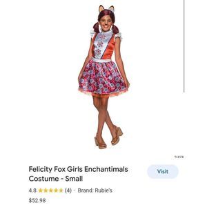 NEW Felicity Fox Girls Enchantimals Costume - Small 4/6